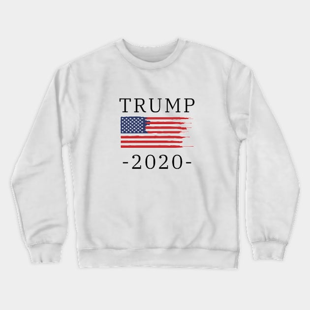 Trump 2020 USA Flag Crewneck Sweatshirt by 9 Turtles Project